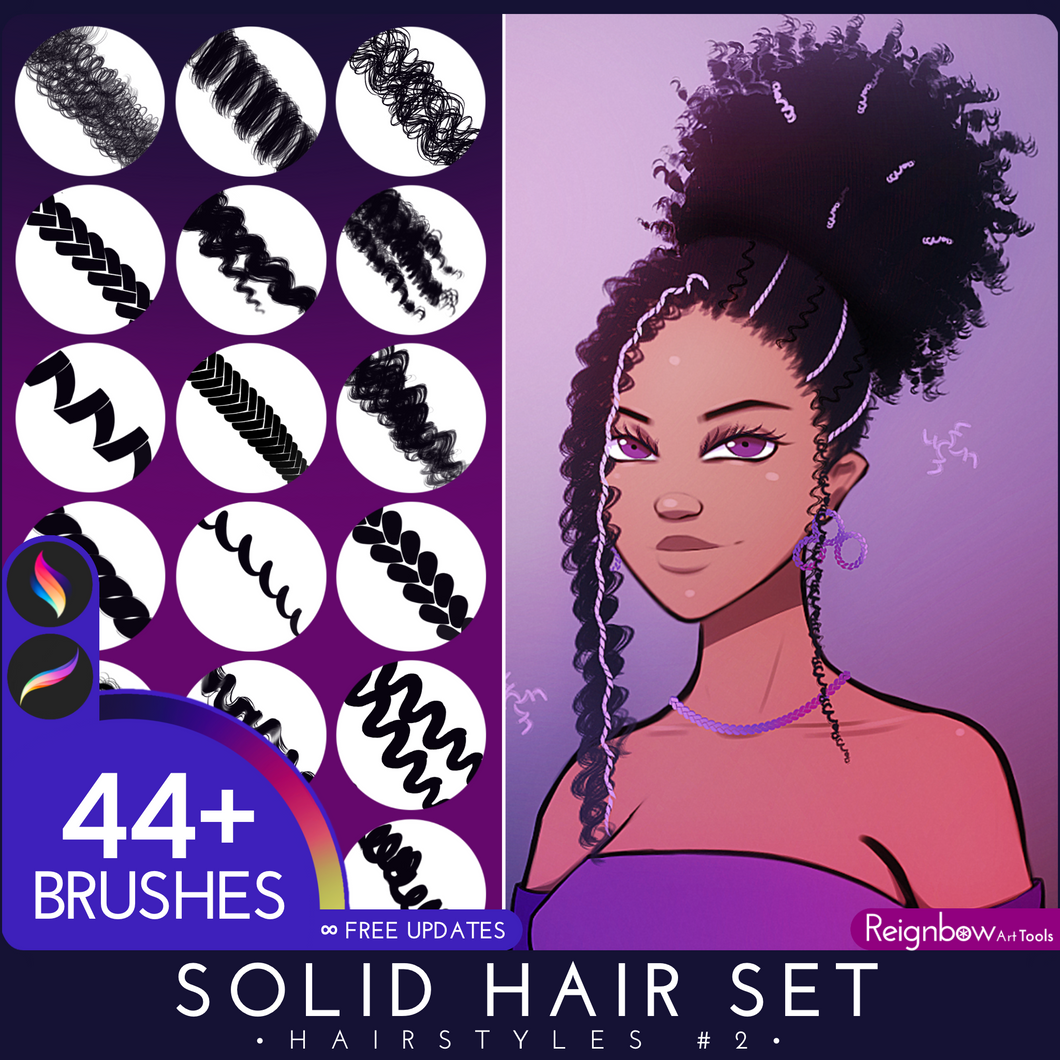 Hair Styles #2 • Solid Hair Set
