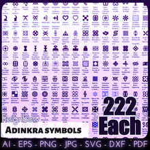 Load image into Gallery viewer, 222 Adinkra Symbols Vector
