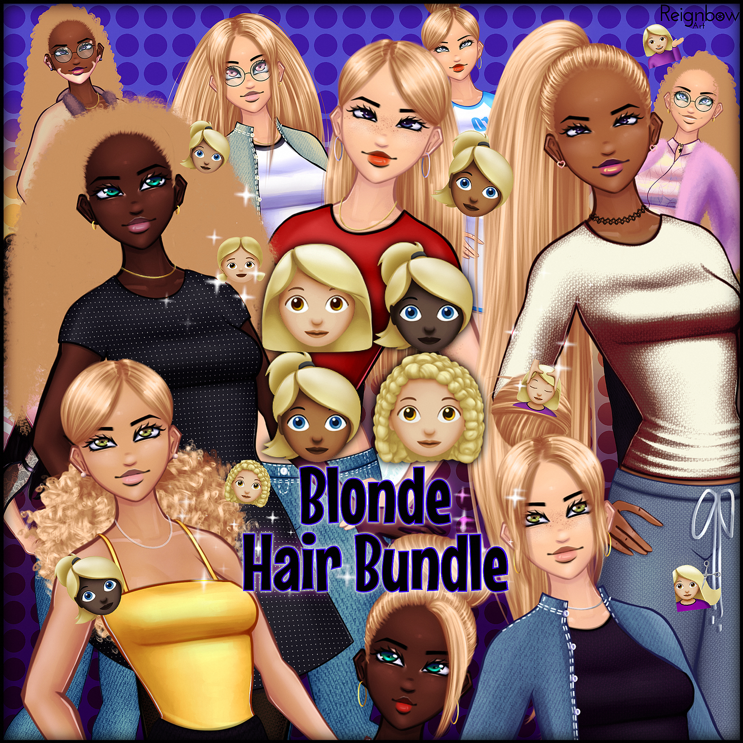 Jayamie Collection | 400 Pre-made Characters - Blonde Hair Bundle